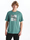 Crew Neck Short Sleeve Printed Combed Cotton Men's T-shirt